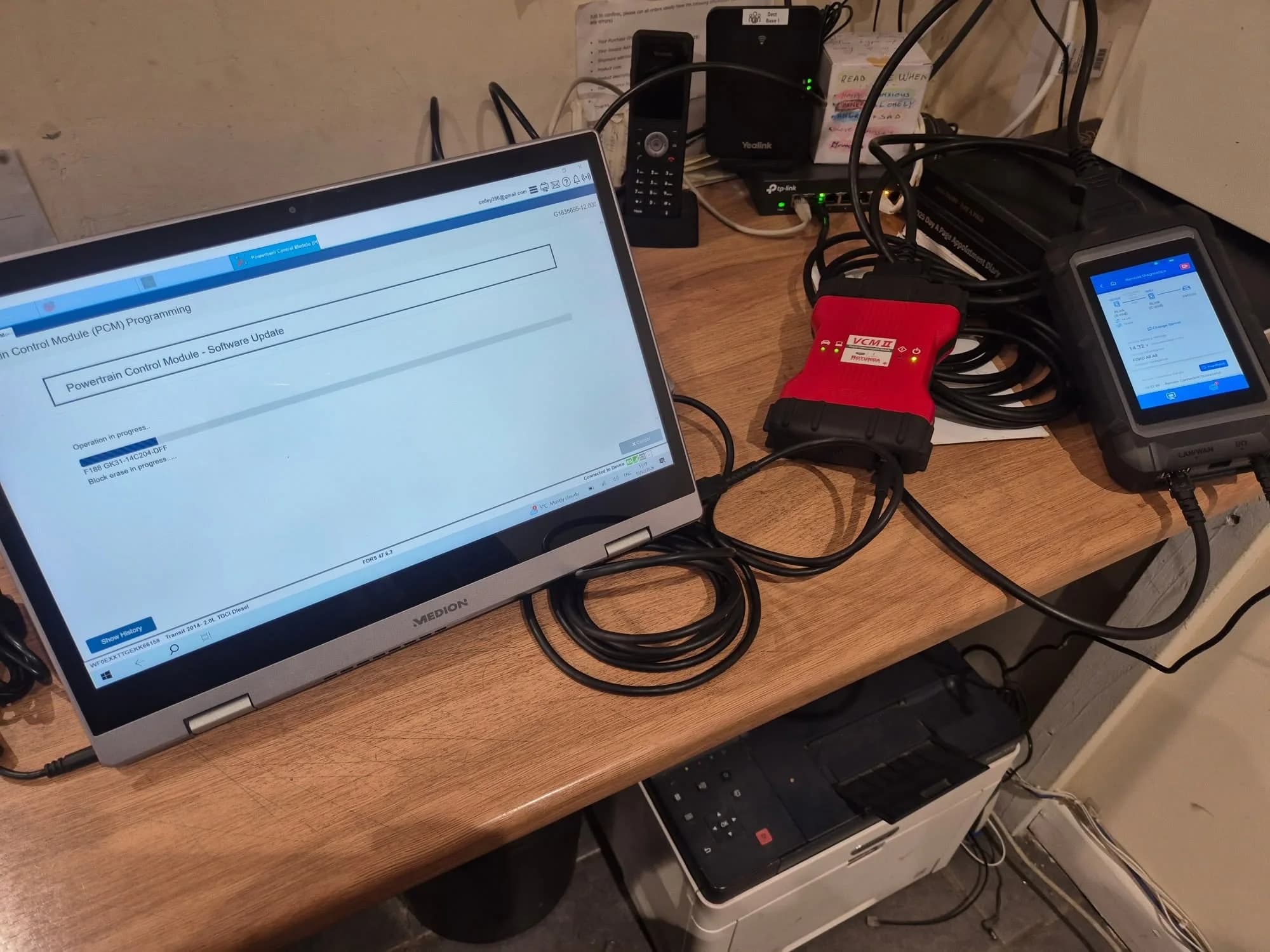 Powertrain control module programming equipment and software